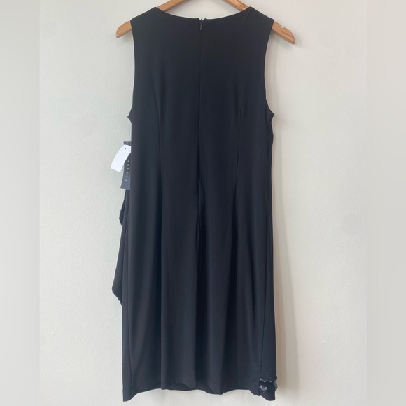 Scarlett Asymmetrical Black Dress - Picture 4 of 9